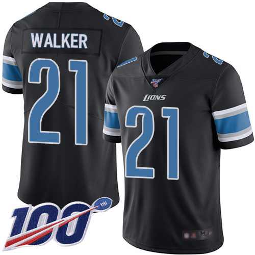 Detroit Lions Limited Black Men Tracy Walker Jersey NFL Football #21 100th Season Rush Vapor Untouchable->youth nfl jersey->Youth Jersey